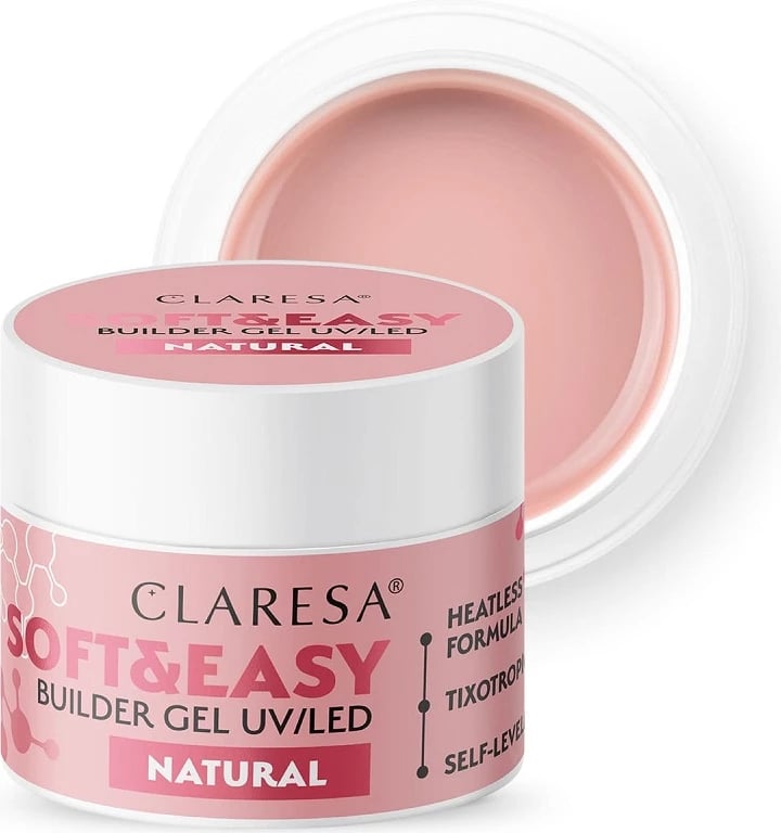 Xhel ndërtues për thonj Claresa Soft&Easy Builder Gel për femra natyrale 12g