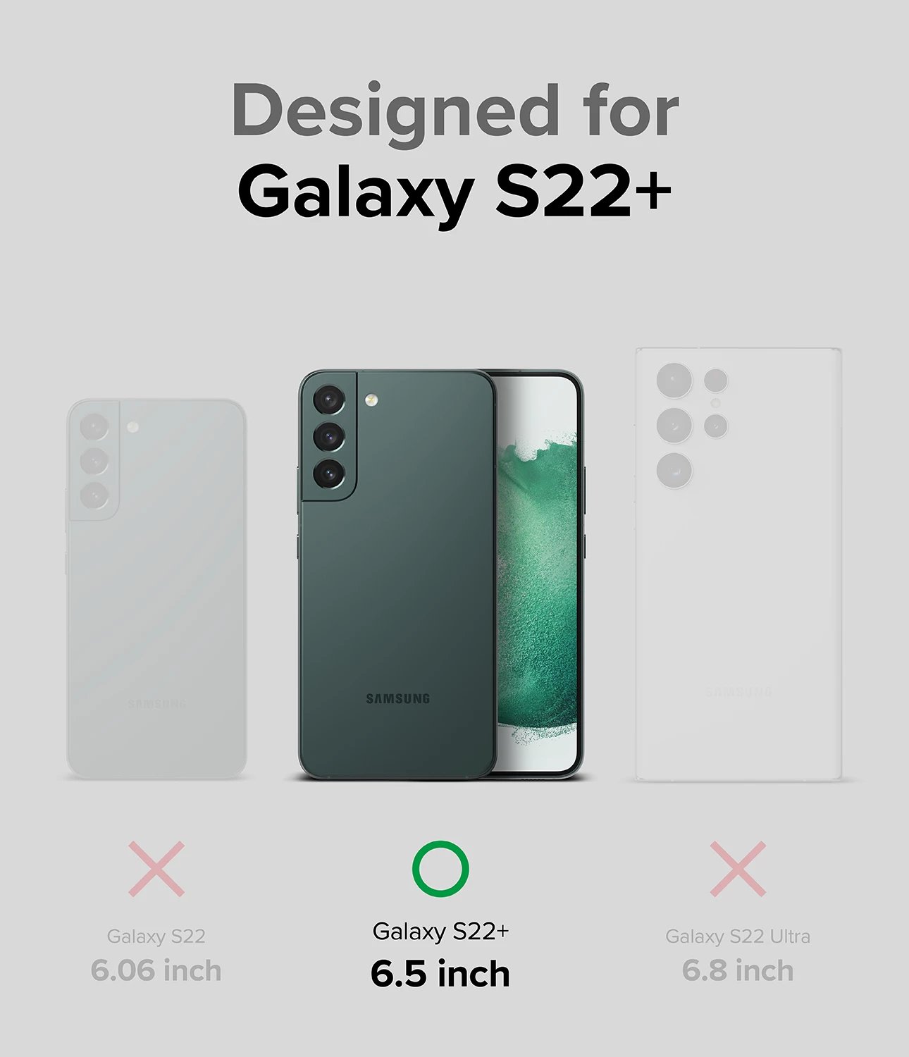 Mbështjellës Ringke Onyx Design për Samsung Galaxy S22+, i zi
