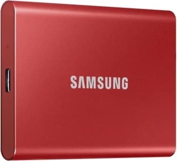 SSD portabël Samsung T7, 2TB, USB 3.2, i kuq