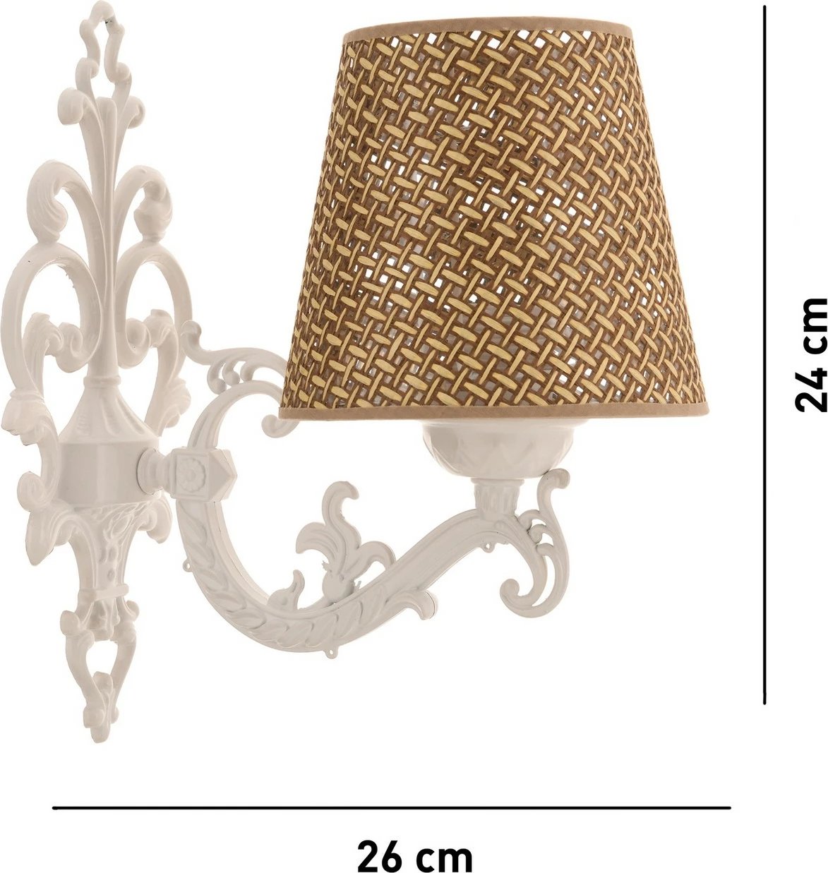 Llambë muri Opviq Claire Hazeran, natyrale, e bardhë