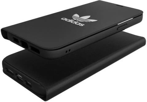 Mbështjellës Adidas OR Booklet Case BASIC për iPhone 12 Pro Max 6.7", zi-bardhë