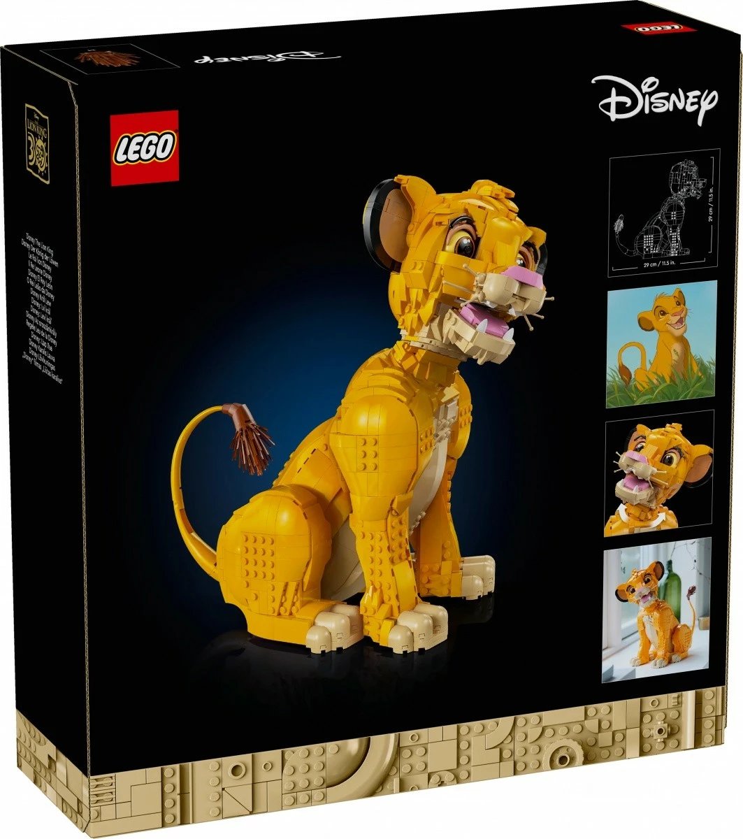 Set ndërtimi LEGO Disney Lion King Young Simba 43247, 1445 pjesë, ekstra i madh