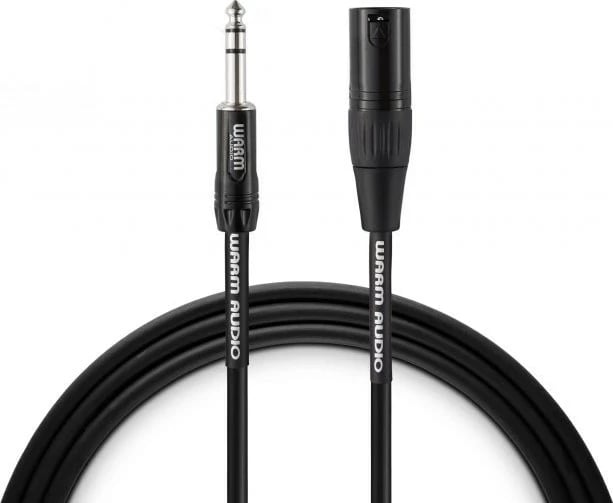 Kabllo audio WARM AUDIO PRO-XLRM-TRSM-3, 0.9 m, e zezë