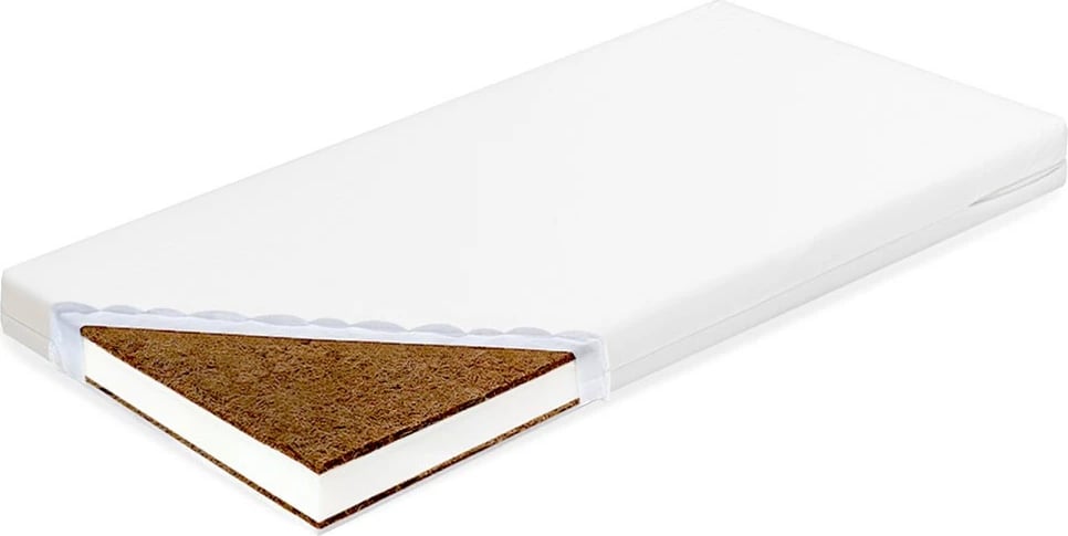 Dyshek fëmijësh New Baby STANDARD 120x60x8 cm kokosi–shkumë–kokosi, i bardhë