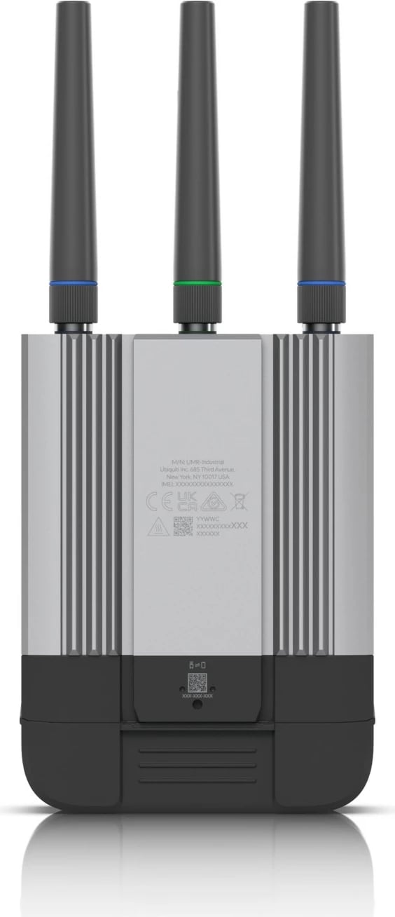 Router Ubiquiti UniFi Mobiler Router Industrial Cat 4 WiFi GPS PoE UMR-Industrial, Ngjyrë e zezë dhe gri