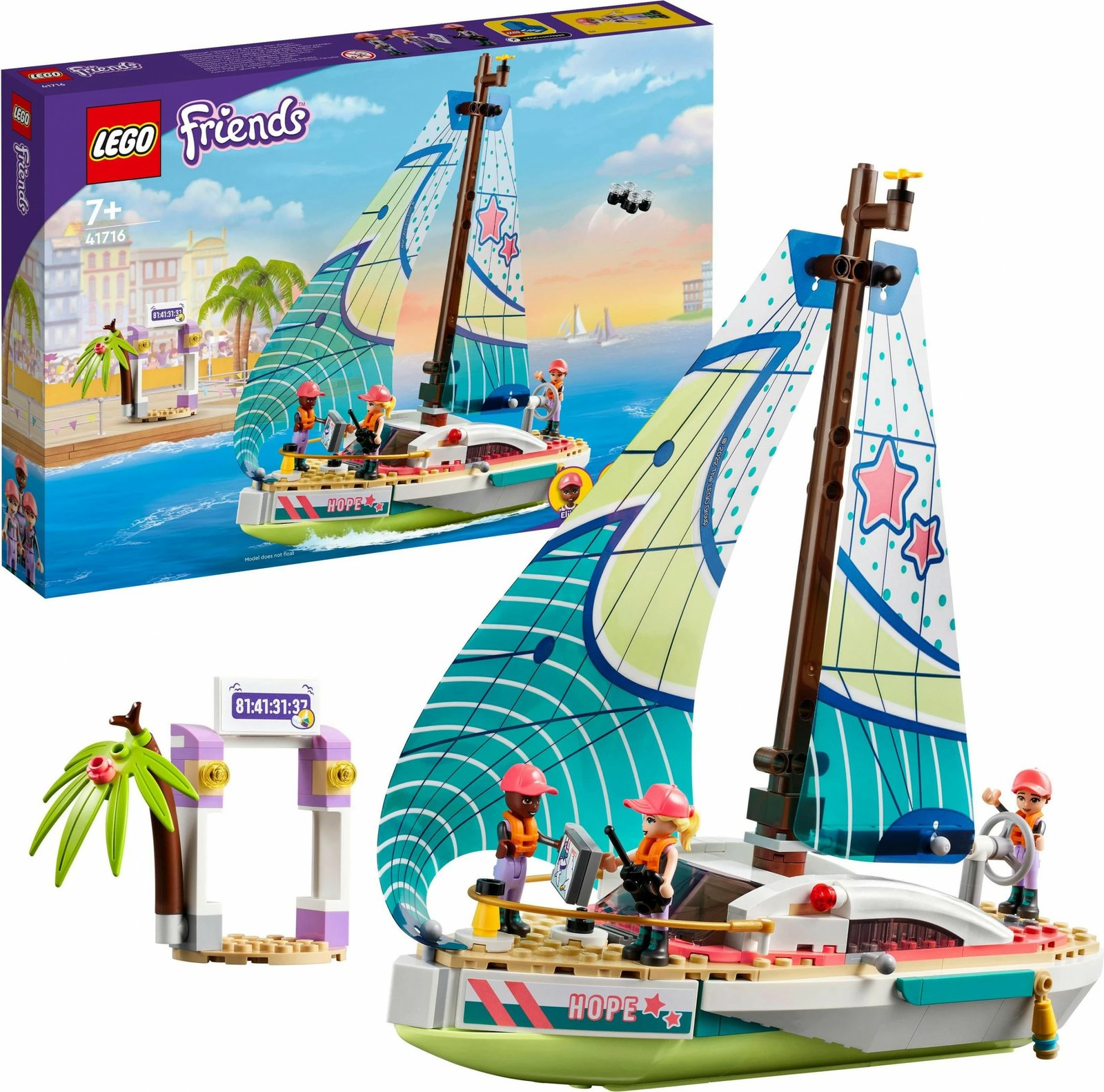 Set ndërtimi LEGO Friends Stephanie's Sailing Adventure, 304 pjesë, plastikë, shumëngjyrëshe