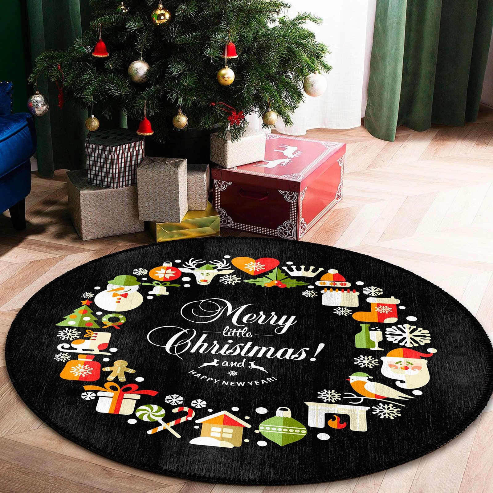 Qilim i rrumbullakët, shumëngjyrësh, Conceptum Hypnose, Woobtny0311, 100x100cm