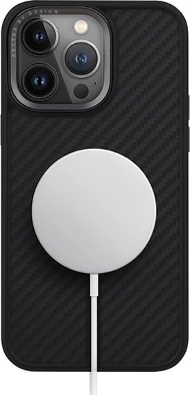 Mbështjellës UNIQ Keva Magclick për iPhone 15 Pro, i zi