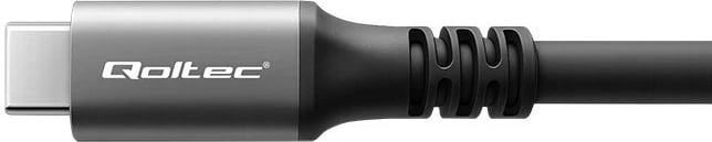 Kabllo USB4 Qoltec 50669, 1m, 240W, Thunderbolt 3/4, 40Gb/s, e zezë