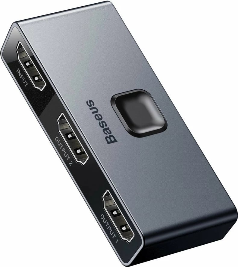 Switch HDMI Baseus CAHUB-BC0G, 2x HDMI, 4K/30Hz, Gri Switch HDMI Baseus CAHUB-BC0G, 2x HDMI, 4K/30Hz, Gri
