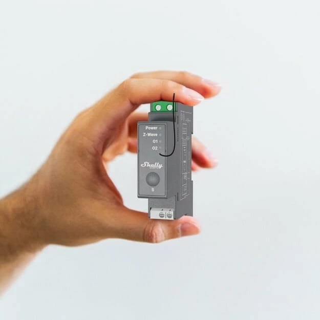 Relé elektrik Shelly Qubino Wave Pro 2, 2 kanale, Gri