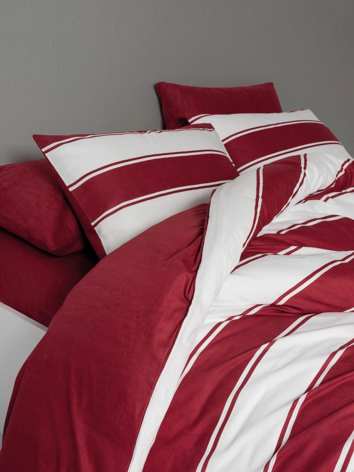 Set mbulesë jorgan XXL njësh, ngjyrë e kuqe dhe e bardhë, L'essentiel, Jolly