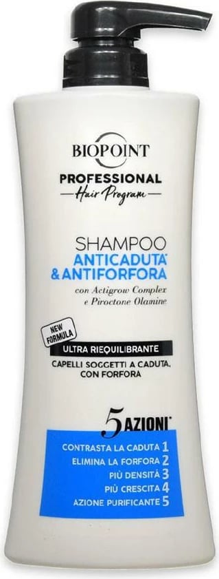 Shampo për flokë Biopoint Professional Anticaduta & Forfora, 400 ml