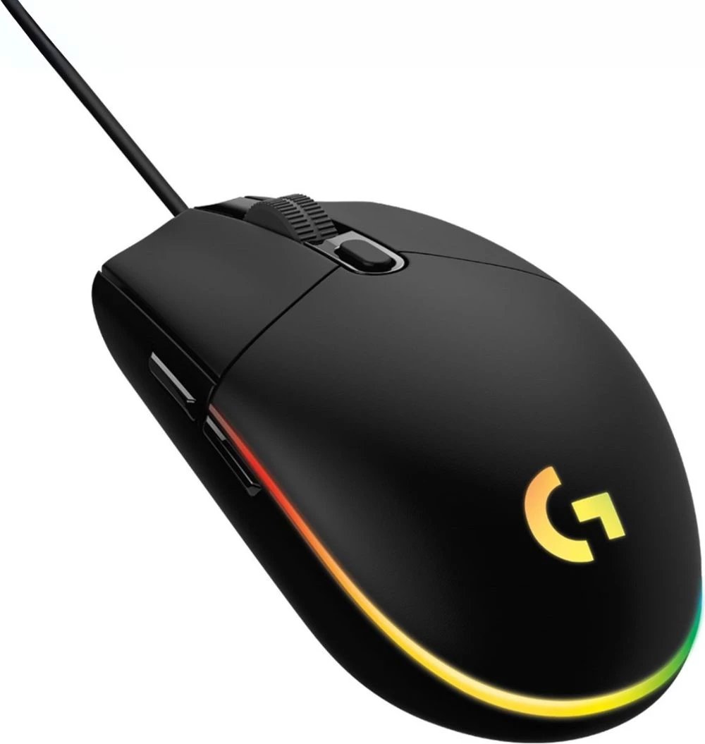 Maus gaming, Logitech G203 Lightsync 910-005796, me kabllo, RGB, zi