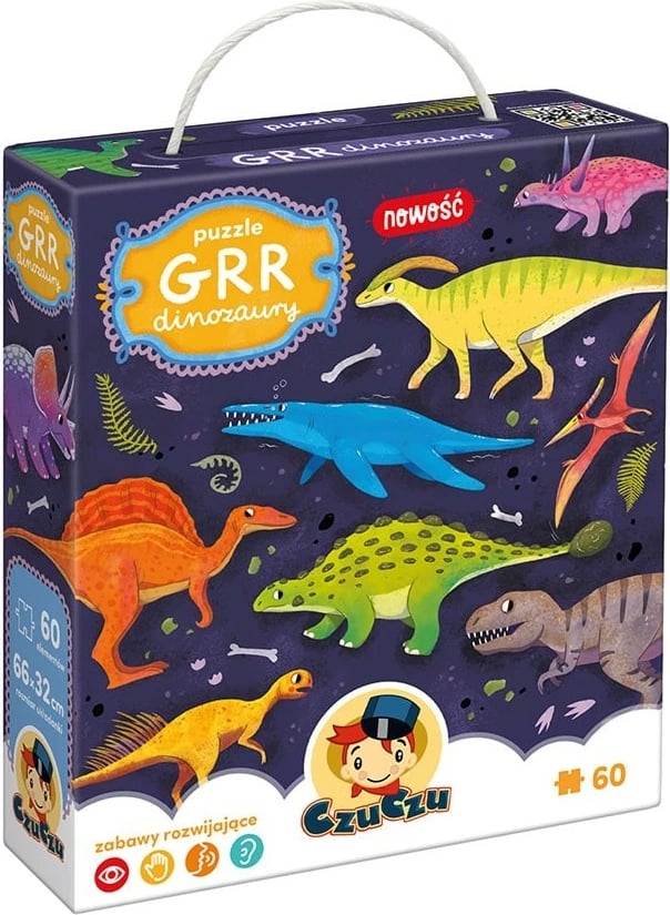 Puzzle për fëmijë CzuCzu Grr Dinosaurs, 60 pjesë, shumëngjyrësh