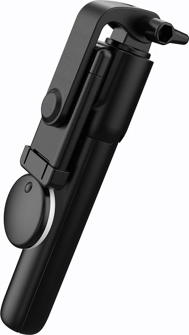 Selfie stick Hurtel WH1YXS tripod teleskopik 1m me llambë LED, mbajtëse telefoni, e zezë