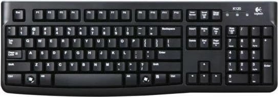 Tastierë Logitech K120, full-size, me kabllo USB, e zezë