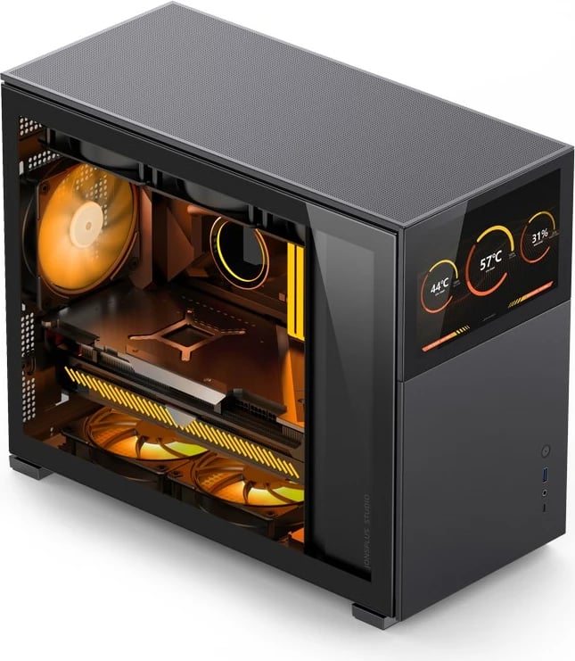 Kasë Jonsbo D31 STD, midi tower, për kompjuter, 4x2.5" SSD, 2x3.5" HDD, 4 slote zgjerimi, e zezë