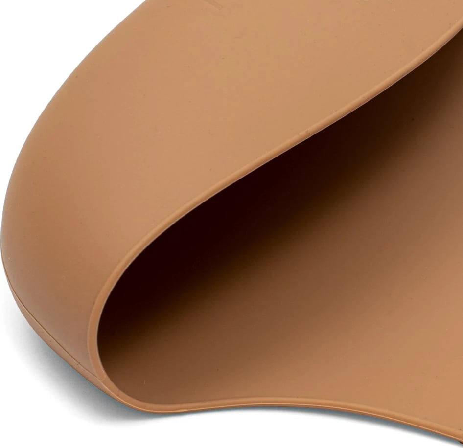 Babeta silikoni, New Baby, Trendy, 28x22 cm, BPA-free, kafe