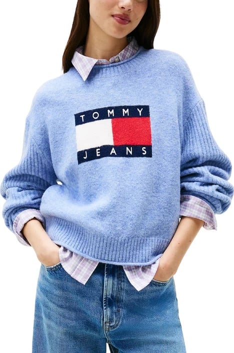 Xhemper femra Tommy Hilfiger Jeans, light blue