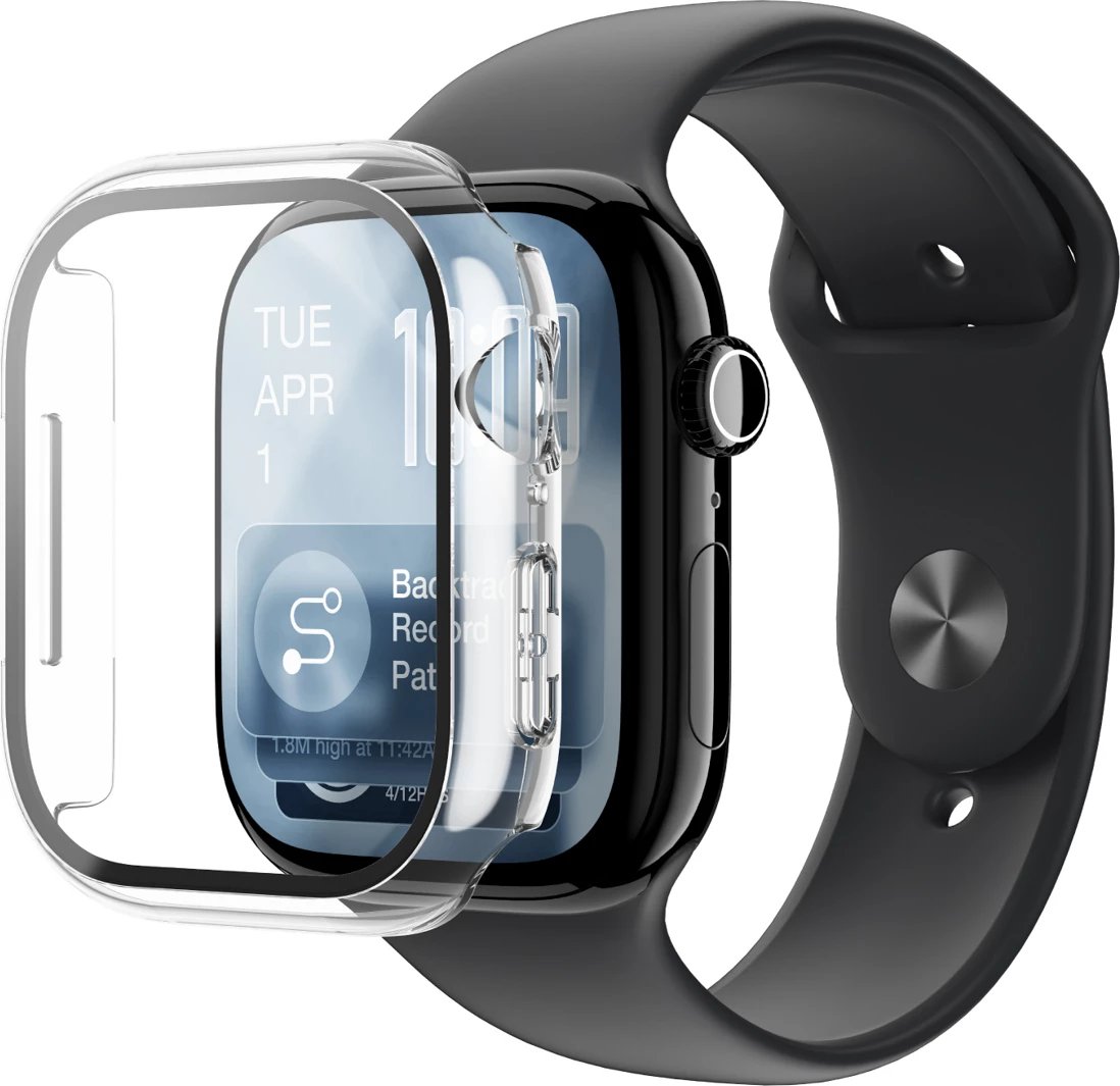 Mbështjellës me xham mbrojtës për Smartwatch, AmazingThing, Radix FullGuard, për Apple Watch Series 11 46mm, xham i temperuar 9H, ultra i hollë, transparent