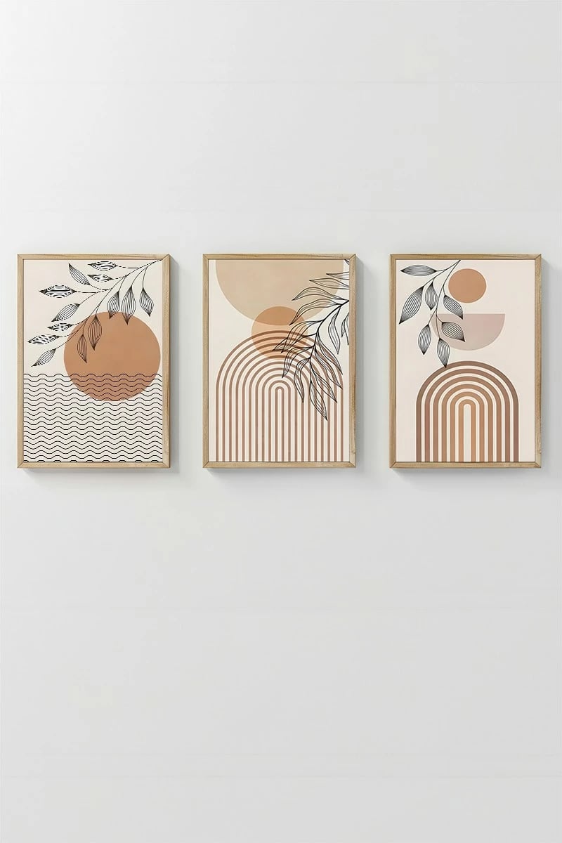 Pikturë dekorative me kornizë (3 copë), Wallity, 3Dartsohoset129