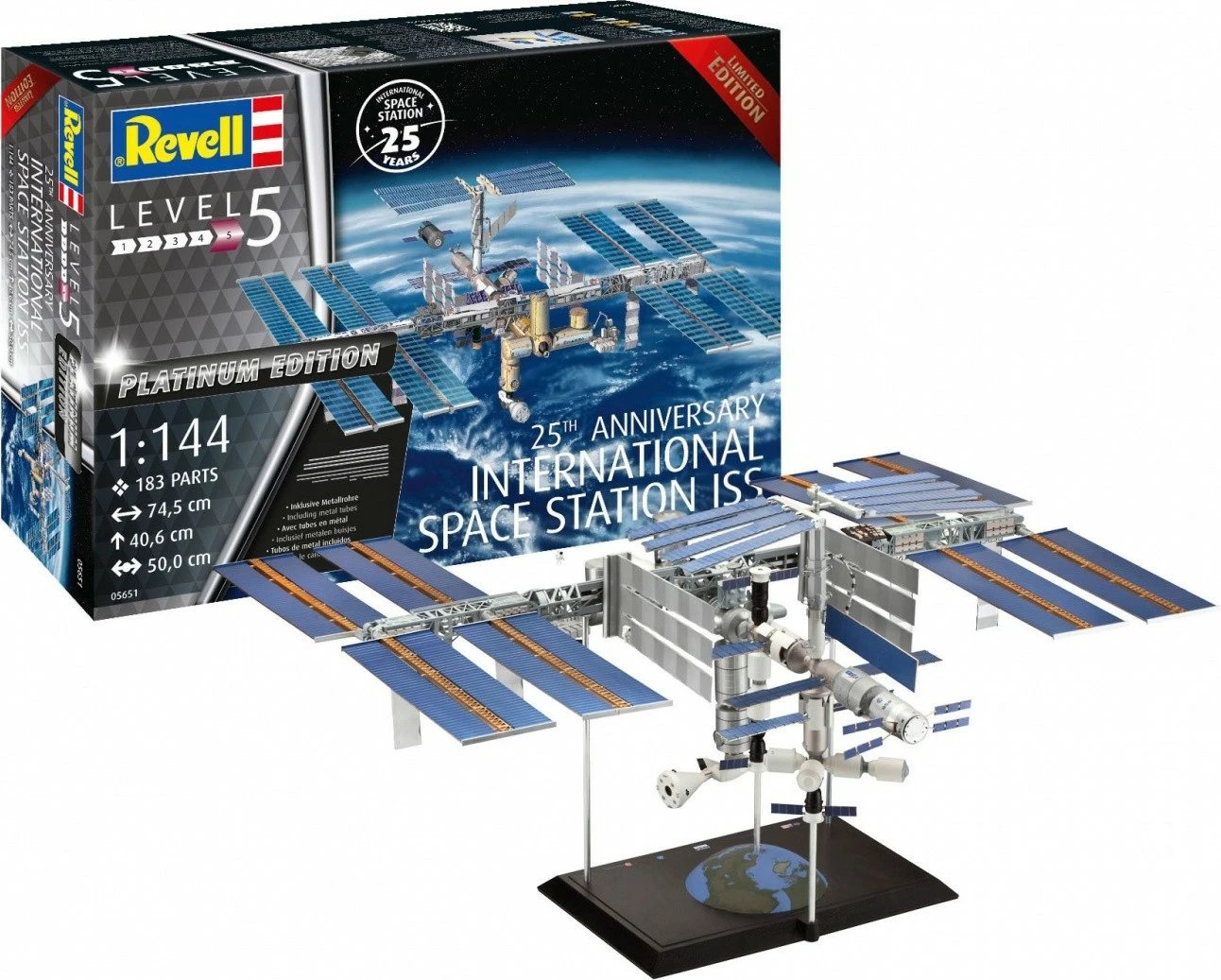 Set model plastik Revell 05651, International Space Station ISS, 1:144, 183 pjesë, Edicioni 25 vjetori