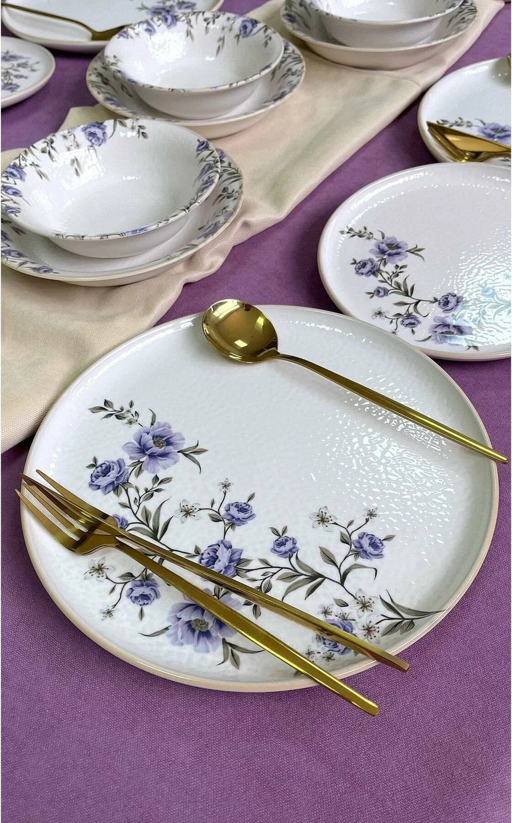 Set enësh për drekë, 24 copë, Hermia Concept, RolyefliLux24