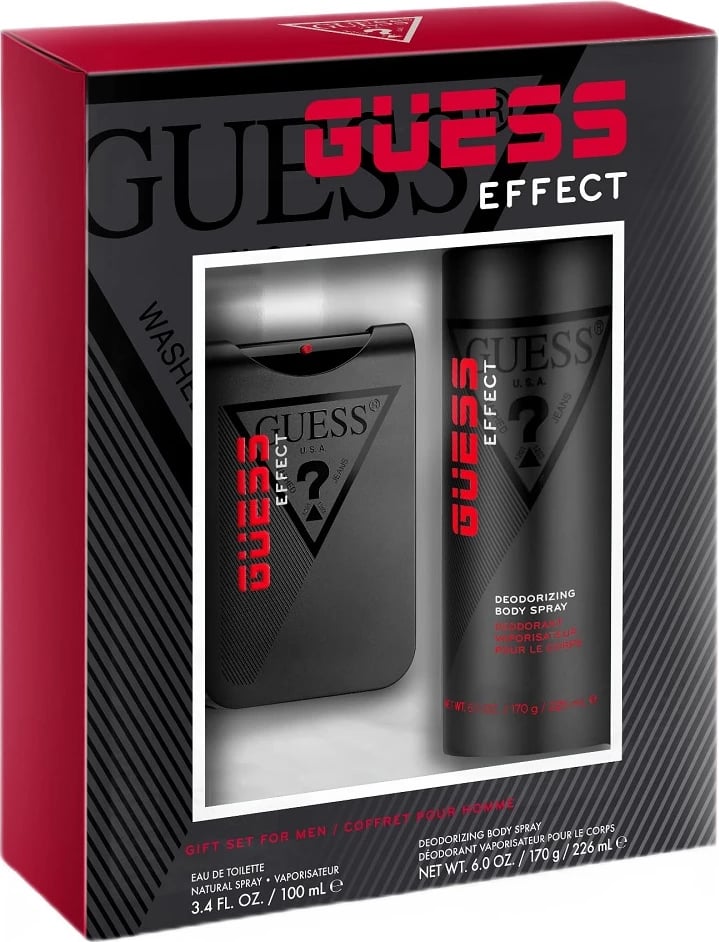 Eau de Toilette dhe deodorant për meshkuj Guess Effect, 100ml + 226ml