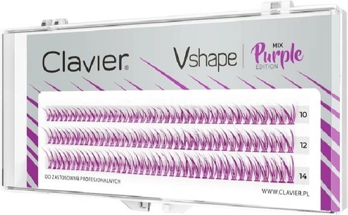 Kllastera për qerpikë Clavier Vshape Colour Edition për femra Purple Mix 120 copë