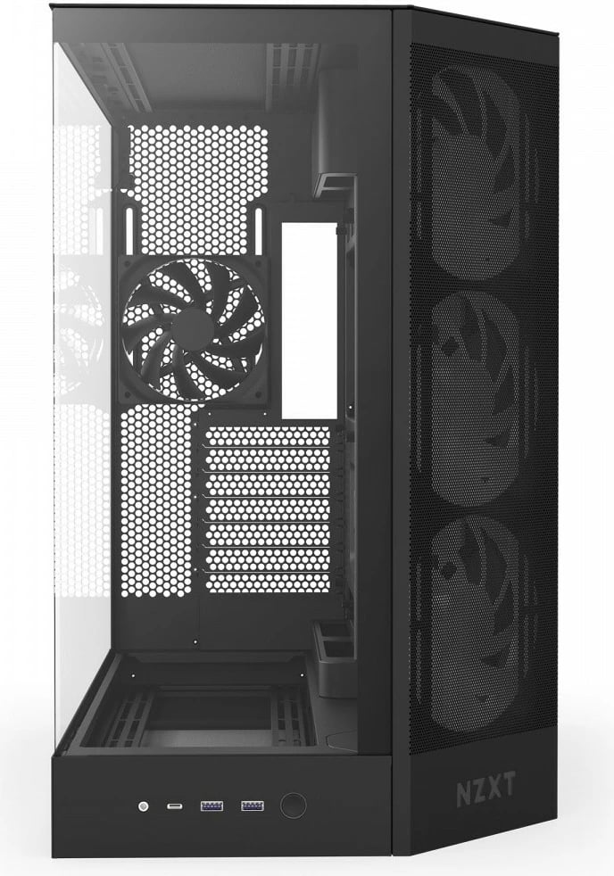 Kasë NZXT H9 Flow RGB (2025) CM-H92FB-R1 Midi Tower ATX, xham i temperuar, mbështetje radiator 420 mm, deri 10 fenera, e zezë Kasë NZXT H9 Flow RGB (2025) CM-H92FB-R1 Midi Tower ATX, xham i temperuar, mbështetje radiator 420 mm, deri 10 fenera, e zezë