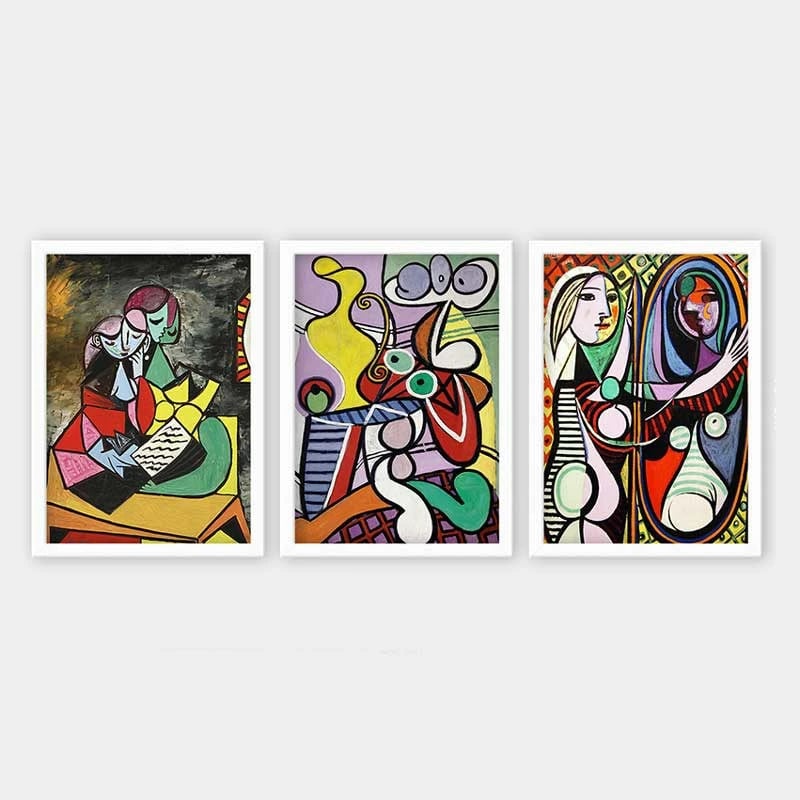 Pikturë dekorative me kornizë (3 copë), Wallity, 3BC_UNPP01_3545