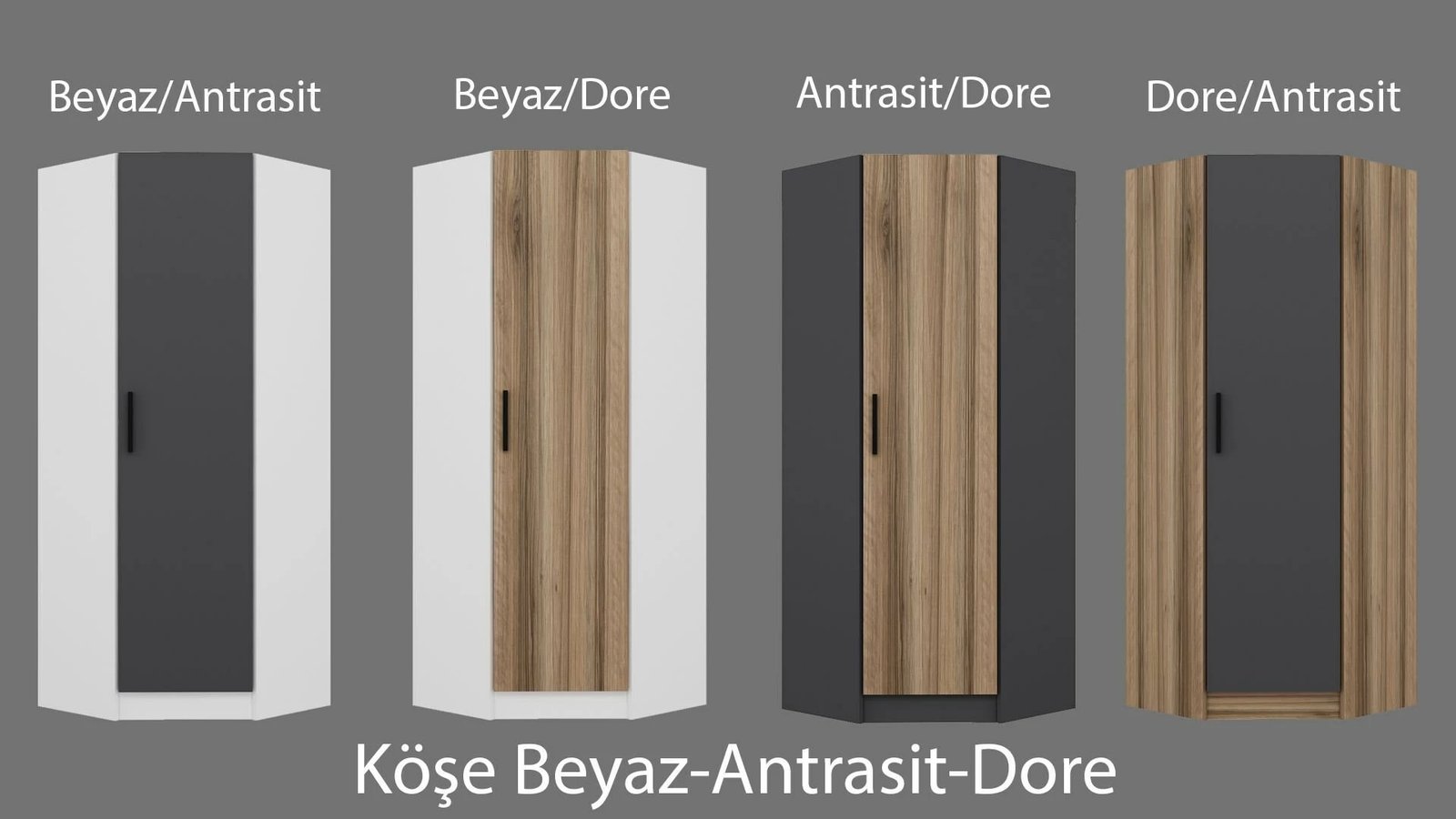 Dollap këndor Skye Decor, ngjyrë lisi, 190cm