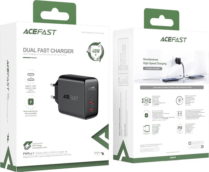 Karikues muri Acefast A9, 2x USB-C, 40W, i zi