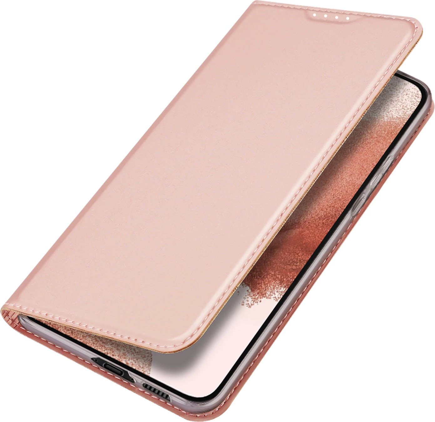 Mbështjellës Dux Ducis Skin Pro për Samsung Galaxy S23+, me xhep kartelash, funksion standi, rozë