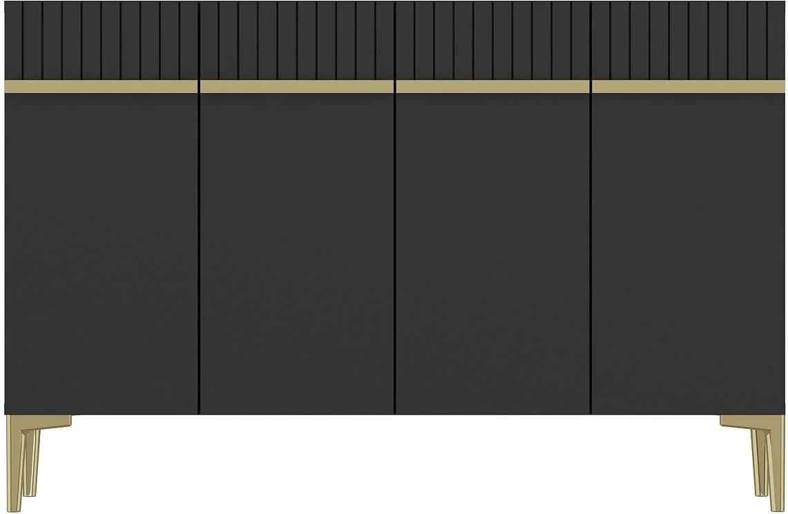 Konsolë Skye Decor, ngjyrë antracit dhe ari, Swiss