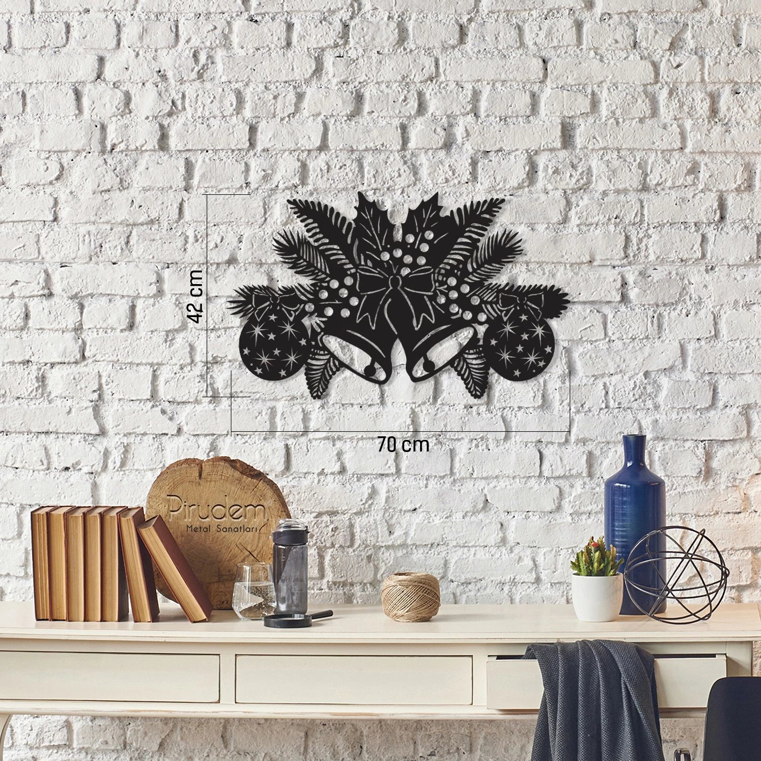 Aksesor dekorativ metalik për mur Wallity, zile