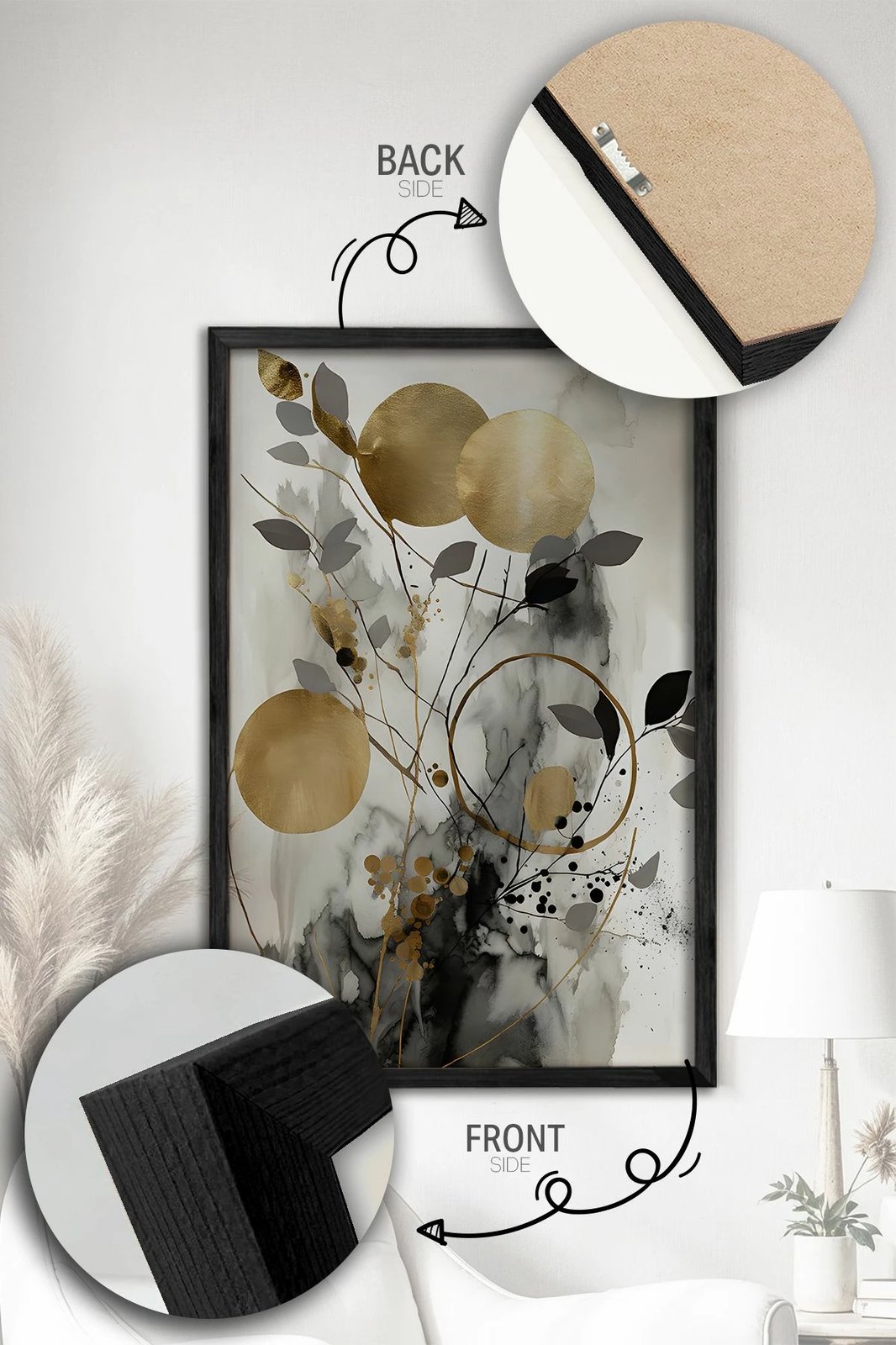 Pikturë dekorative me kornizë (3 copë), Wallity, Ersy3Syhcrv59