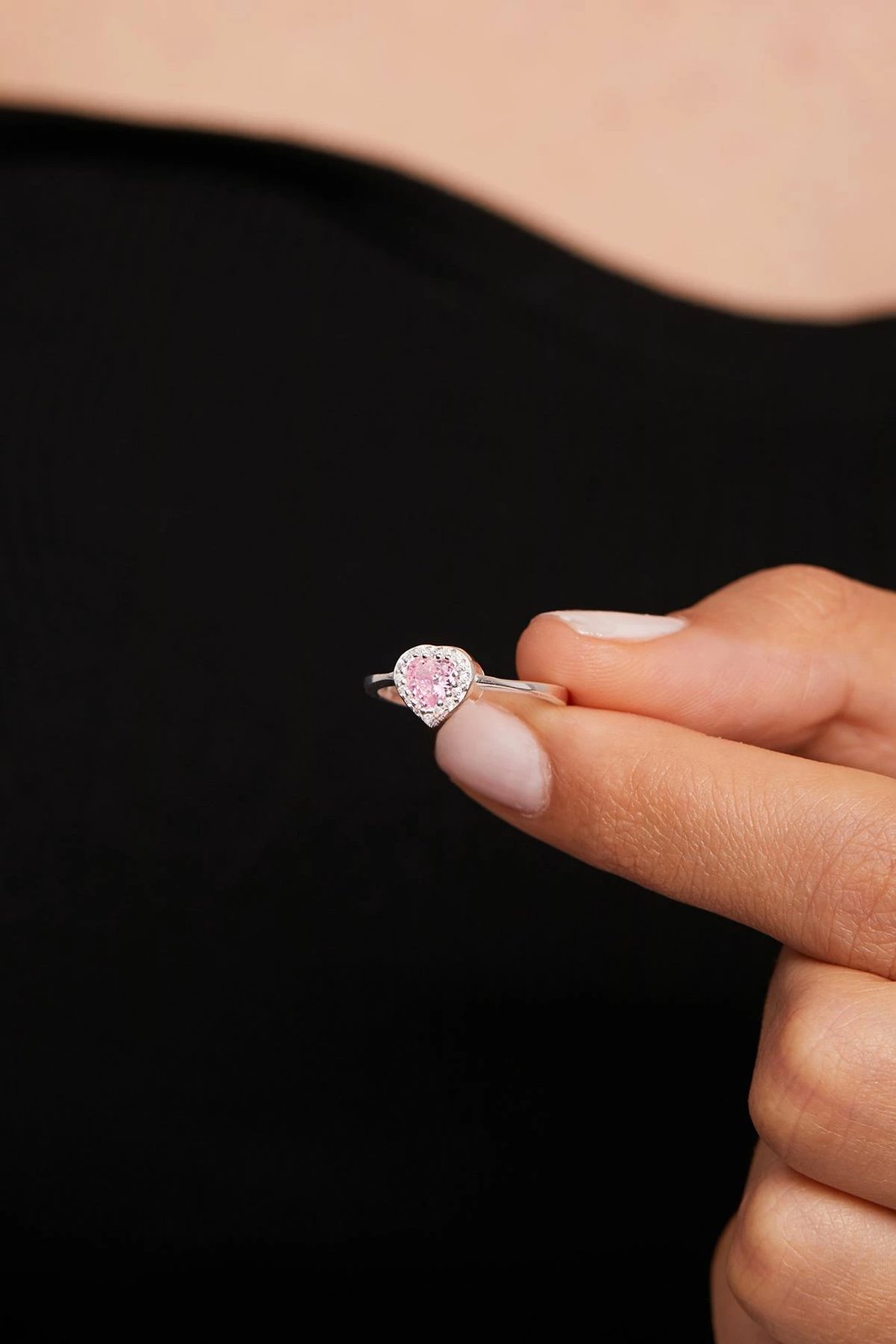 Unazë argjendi, ngjyrë rozë, Elika Silver, ELKAB92277Pembe