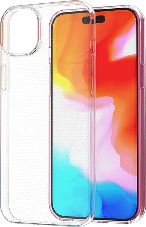 Mbështjellës Hurtel Ultra Clear për iPhone 15 Plus, Transparent