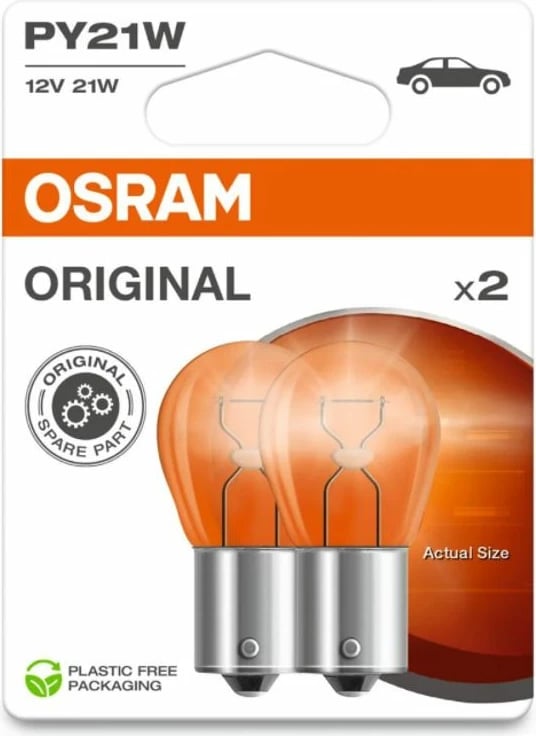 Lampa 12v 21w Py21w Portokall Bau15s Osram