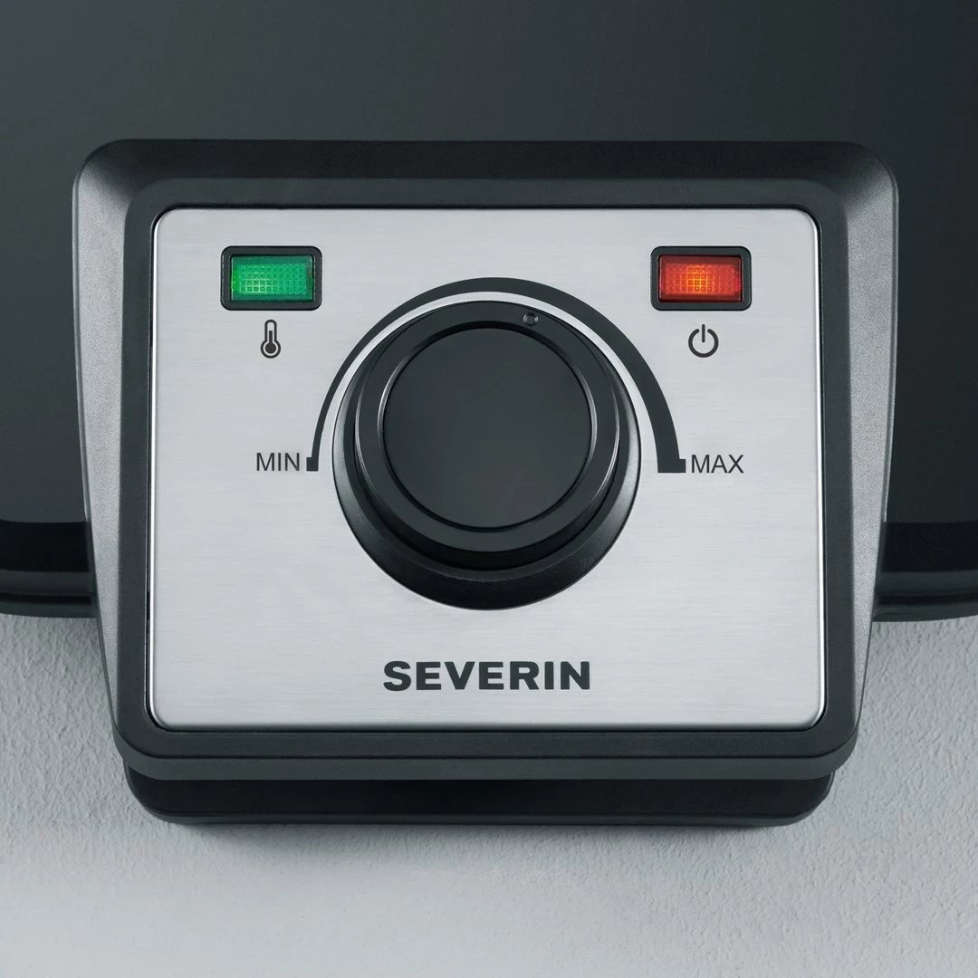 Aparat për waffle Severin WA 2106, 2 copa, 1200 W, e zezë