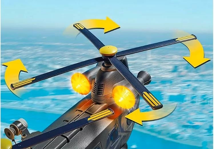 Set helikopter shpëtimi Playmobil City Action 71149 me drita e zë, 117 pjesë