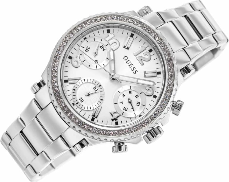 Orë dore Guess për femra, argjend