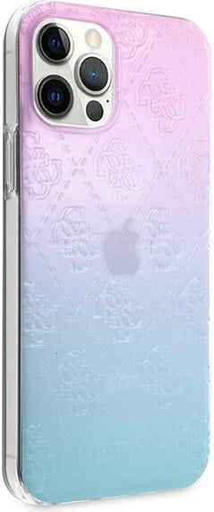 Mbështjellës Guess 4G 3D Pattern për iPhone 12 Pro Max, 6.7", blu/rozë Mbështjellës Guess 4G 3D Pattern për iPhone 12 Pro Max, 6.7", blu/rozë