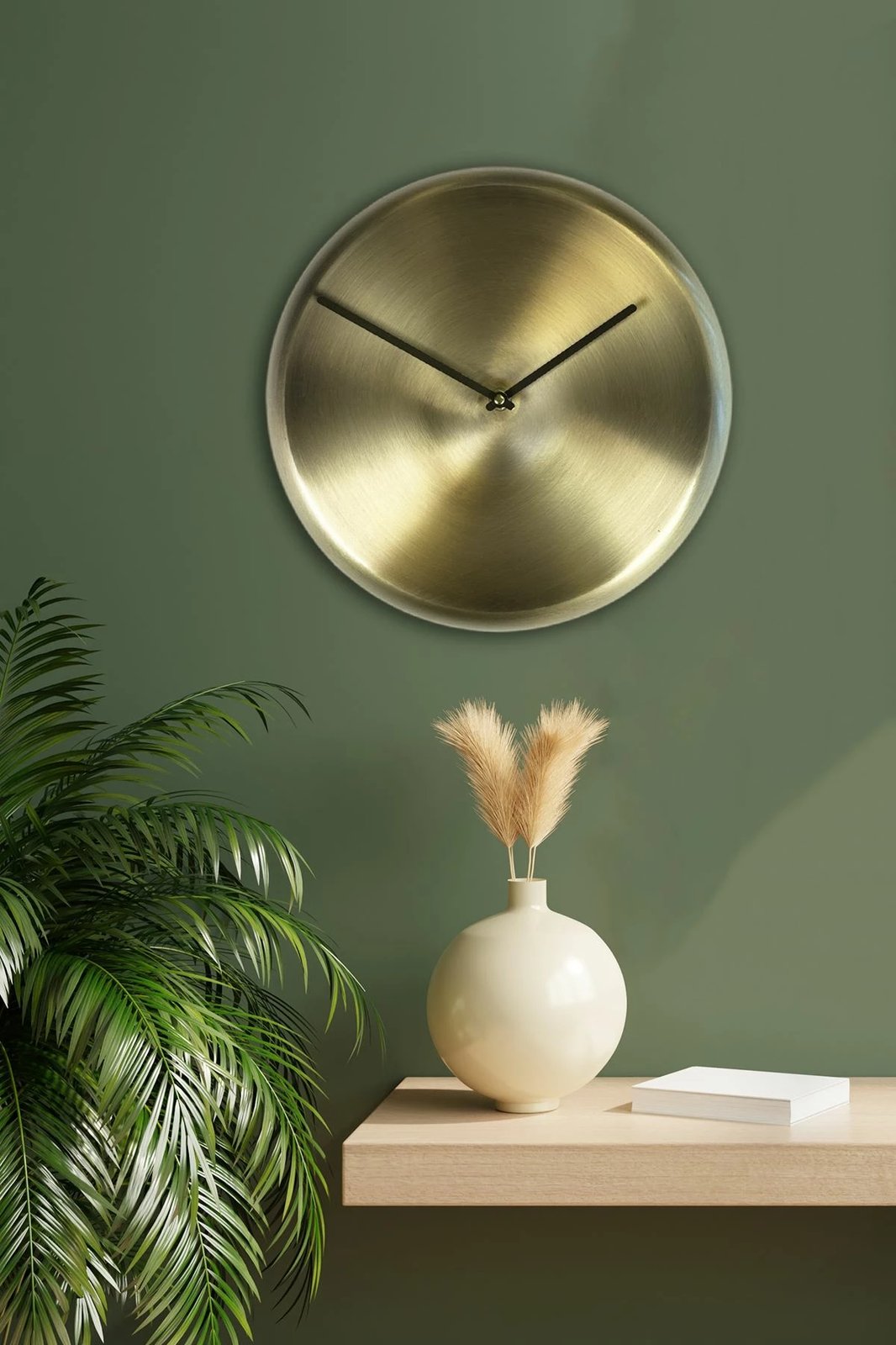 Orë muri dekorative metalike, ngjyrë kaki, Wallity, 30x30cm