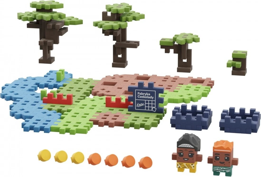 Set lodrash ndërtimi Marioinex Mini Waffle Plantacion Kakaoje, 100 elemente, shumëngjyrëshe