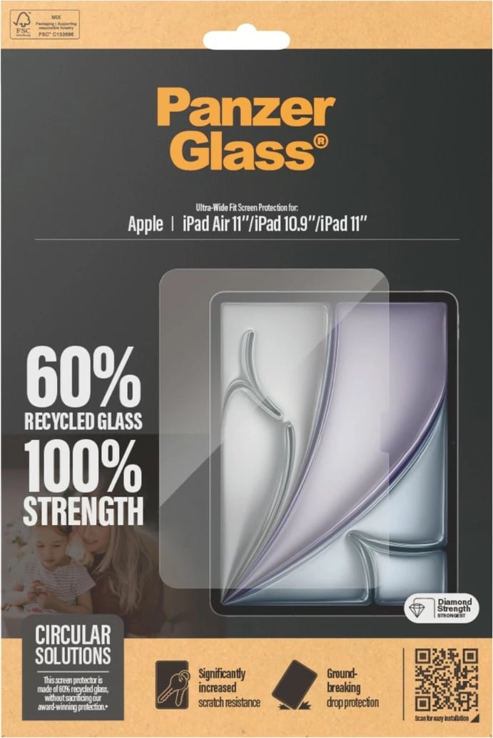 Mbrojtës ekrani PanzerGlass për iPad Air 11"/iPad 10.9", transparent Mbrojtës ekrani PanzerGlass për iPad Air 11"/iPad 10.9", transparent