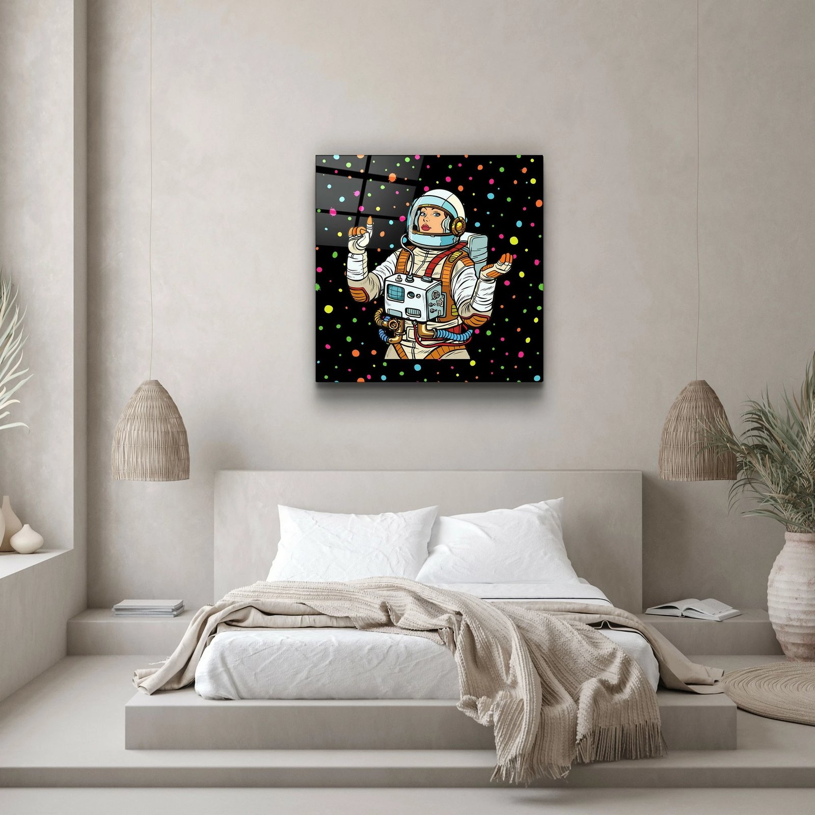 Pikturë dekorative prej xhami të temperuar, shumëngjyrëshe, Wallity KRV-1004, 50x50cm