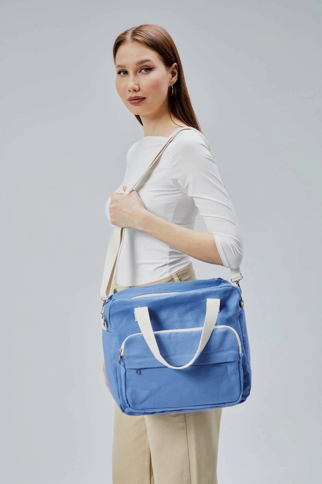 Çantë tote ngjyrë kaltër, Zoozie Bags, 2388